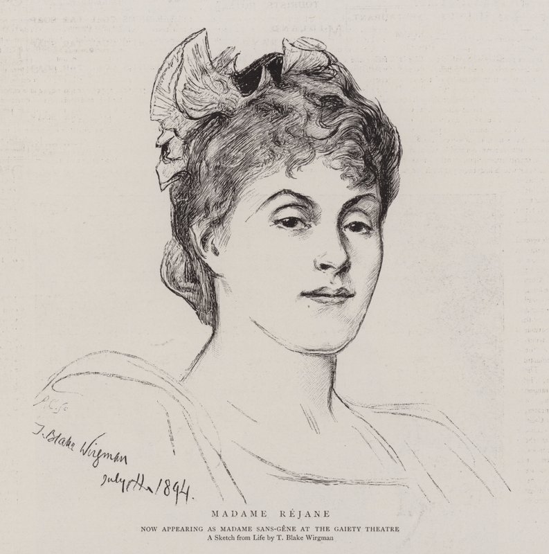 pani Rejane autorstwa Theodore Blake Wirgman