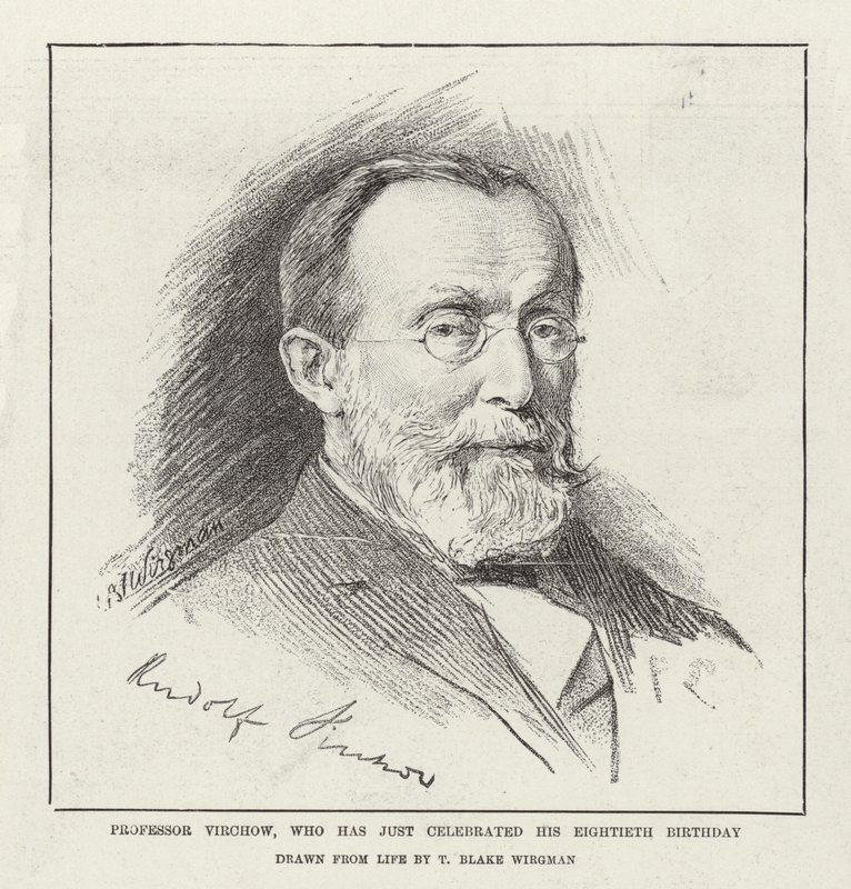 Profesor Virchow, który właśnie obchodził swoje osiemdziesiąte urodziny autorstwa Theodore Blake Wirgman
