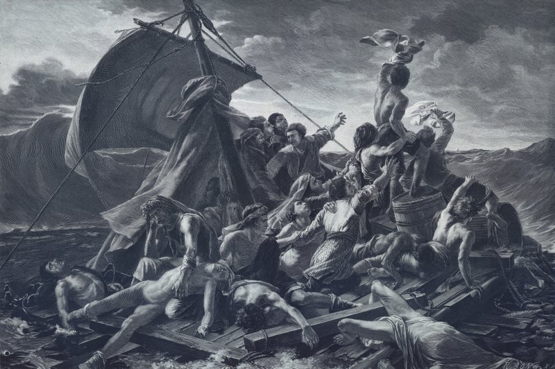 Tratwa Meduzy (lito) autorstwa Theodore (after) Gericault