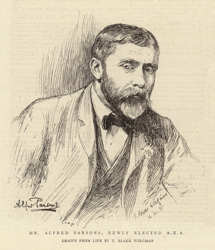 Pan Alfred Parsons, nowo wybrany ARA autorstwa Theodore Blake Wirgman