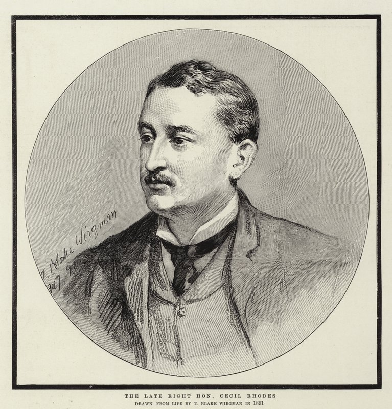 Późny prawicowy szanowny Cecil Rhodes autorstwa Theodore Blake Wirgman