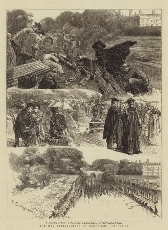 Majowe obchody na Uniwersytecie w Cambridge autorstwa Theodore Blake Wirgman