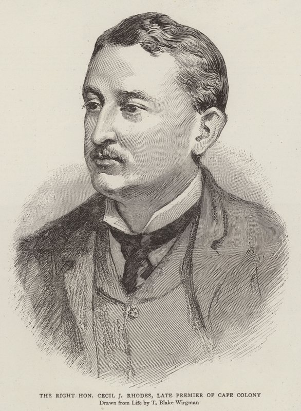 Wielce Szanowny Cecil J Rhodes, późny premier Cape Colony autorstwa Theodore Blake Wirgman