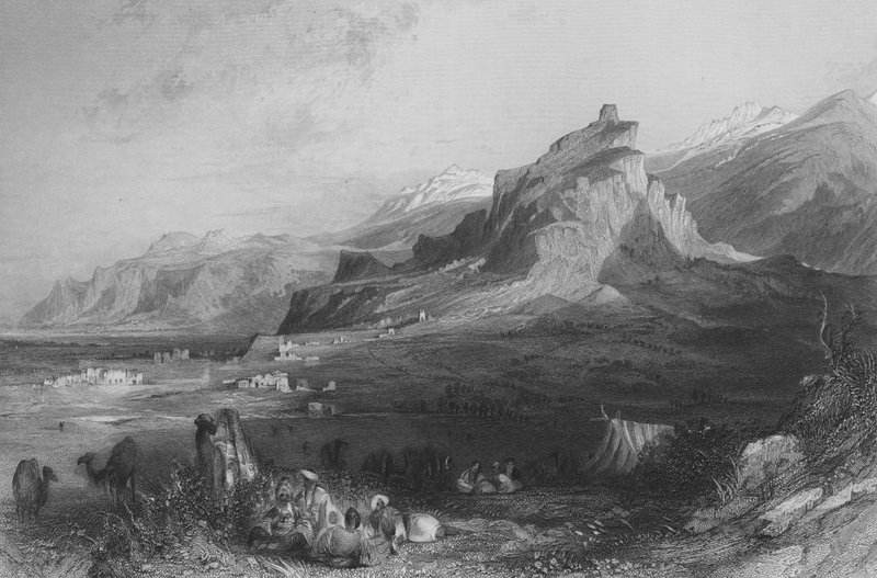 Akropol Sardes autorstwa Thomas Allom