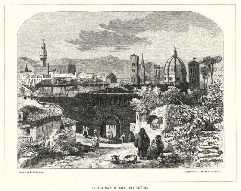 Porta San Nicolo, Florencja autorstwa Thomas Brabazon Aylmer