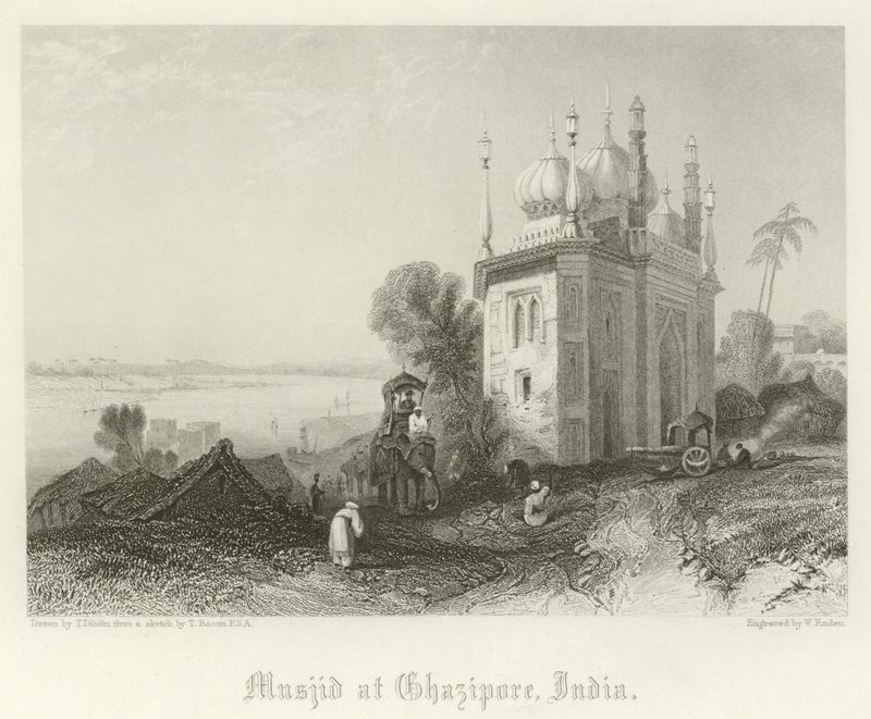 Masjid w Ghazipore, Indie autorstwa Thomas Colman Dibdin