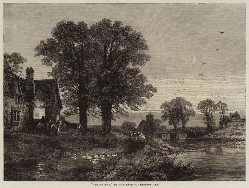 Kuźnia autorstwa Thomas Creswick