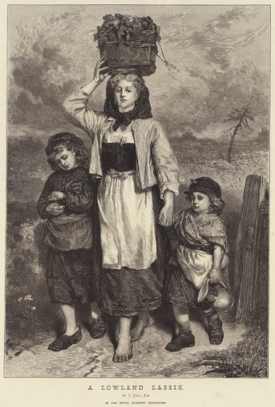 Nizinne Lassie autorstwa Thomas Faed