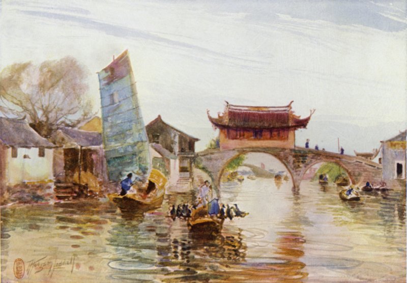 W Wong-Dong, łowienie kormoranów autorstwa Thomas Hodgson Liddell