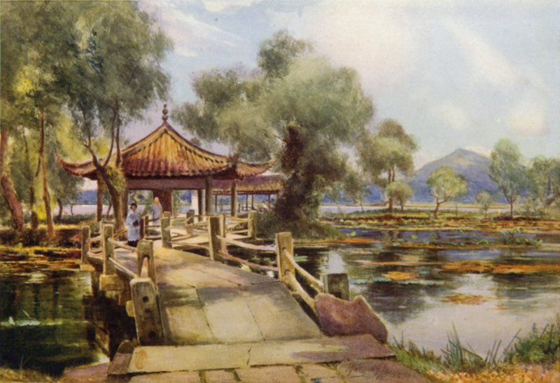 Hangchow, Wyspa Lotosu, Jezioro Zachodnie autorstwa Thomas Hodgson Liddell