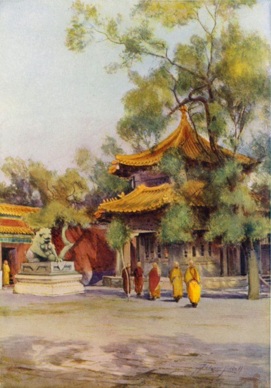 Pailau w świątyni Lamy, Peking autorstwa Thomas Hodgson Liddell