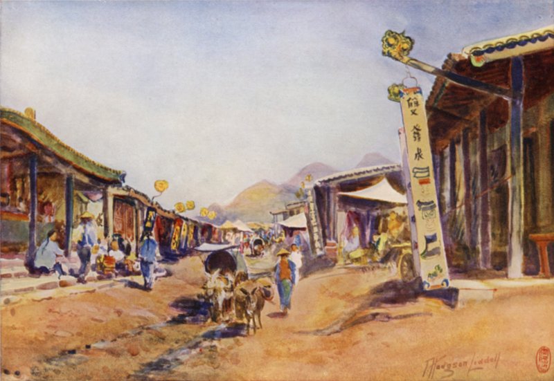 Shan-hai-kwan, główna ulica autorstwa Thomas Hodgson Liddell