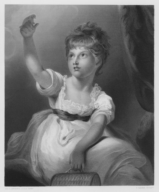Księżniczka Charlotte, ze zdjęcia w Królewskiej Kolekcji autorstwa Thomas Lawrence