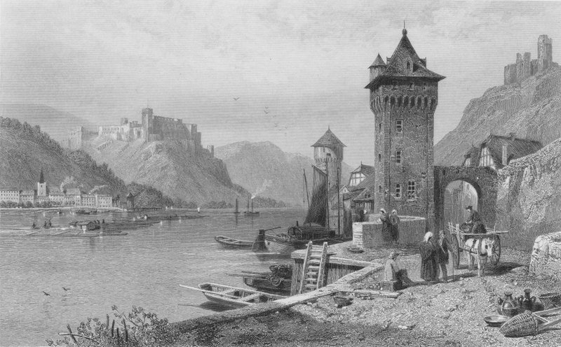 St Goar autorstwa Thomas Leeson the Elder Rowbotham