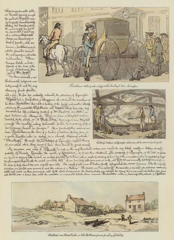 Rowlandsona Tour w bryczce pocztowej, 1782 (chromolitho) autorstwa Thomas Rowlandson
