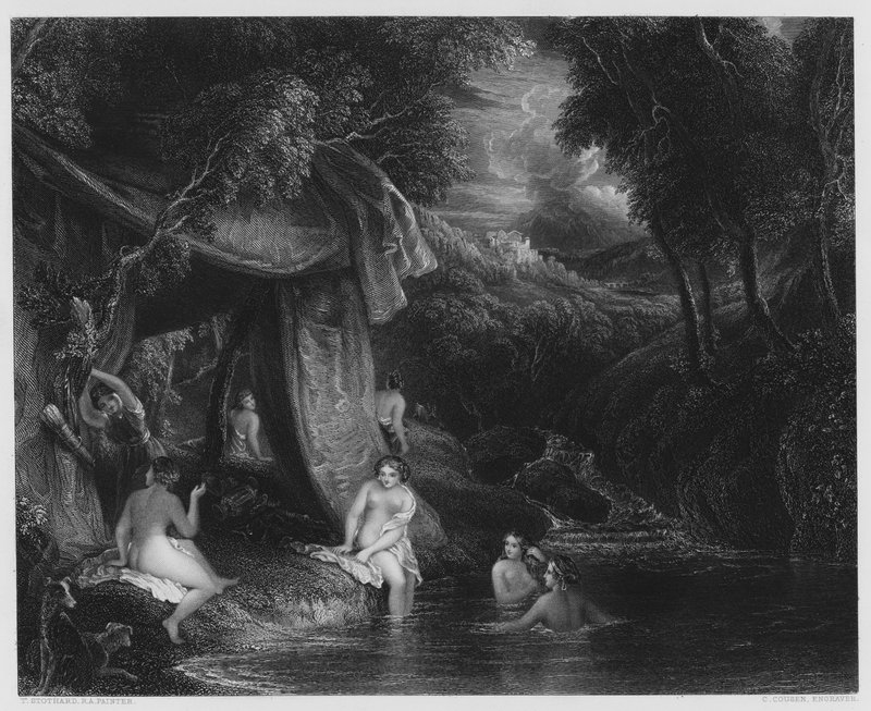 Kąpiący się, ze zdjęcia w Galerii Vernon autorstwa Thomas Stothard