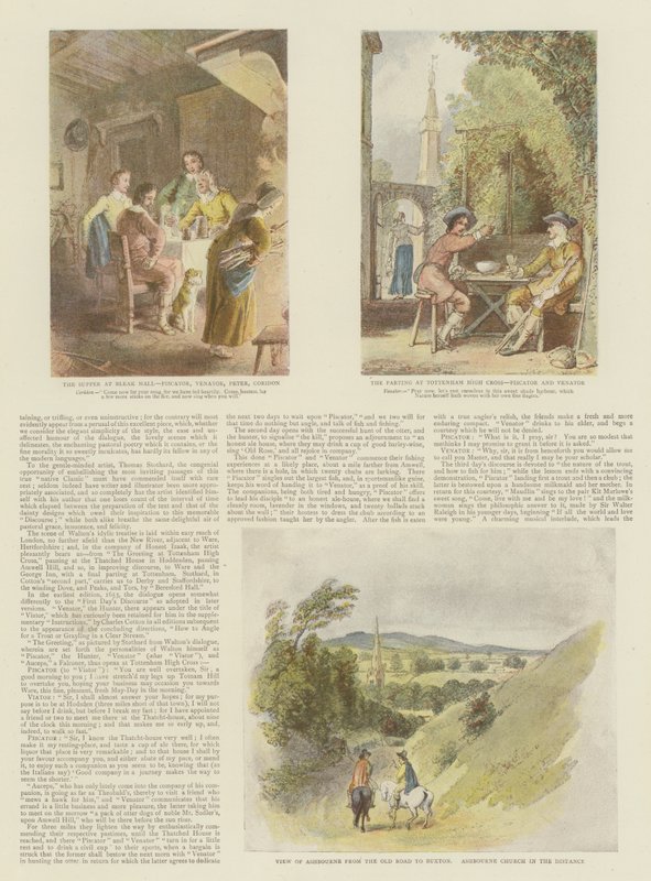 The Complete Angler, autorstwa Izaaka Waltona i Charlesa Cottona (chromolitho) autorstwa Thomas Stothard