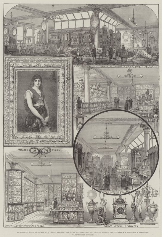 Działy mebli, obrazów, szkła i porcelany, brązu i lamp w Messers Silber i Fleming