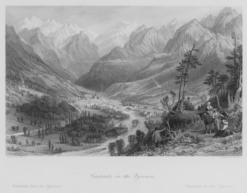 Cauterets, w Pirenejach (grawerowanie) autorstwa Thomas (after) Allom
