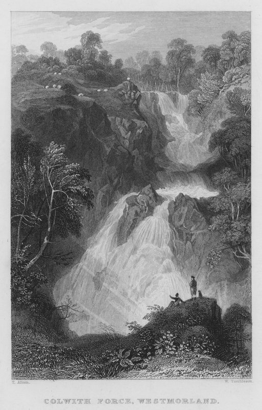Colwith Force, Westmorland (grawerowanie) autorstwa Thomas (after) Allom