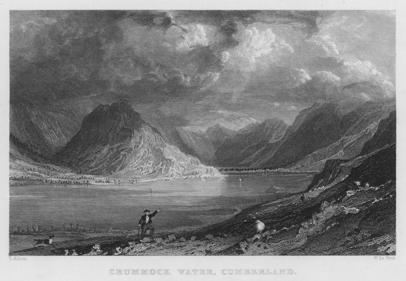 Crummock Water, Cumberland (grawerowanie) autorstwa Thomas (after) Allom