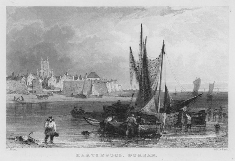 Hartlepool, Durham (grawerowanie) autorstwa Thomas (after) Allom
