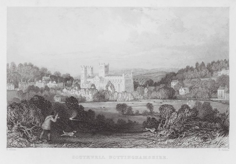 Southwell, Nottinghamshire (grawerowanie) autorstwa Thomas (after) Allom