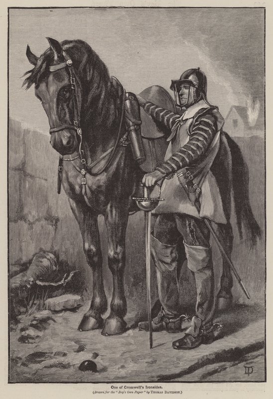 Jeden z Ironsides Cromwella (grawerowanie) autorstwa Thomas (after) Davidson