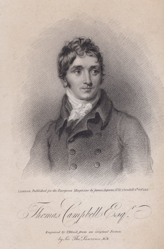 Thomas Campbell, szkocki poeta autorstwa Thomas (after) Lawrence