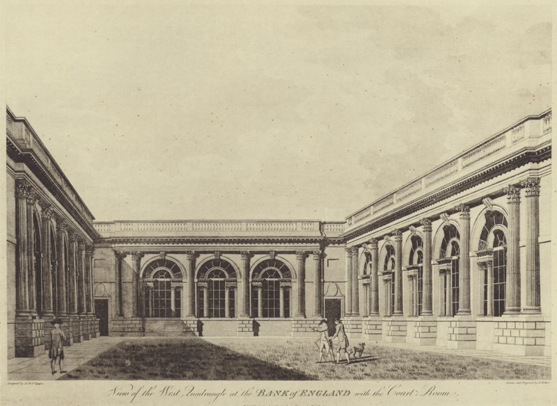 Sąd Ogrodowy, Bank Anglii autorstwa Thomas (after) Malton