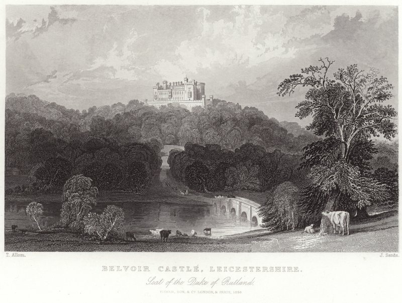 Zamek Belvoir w Leicestershire autorstwa Thomas Allom