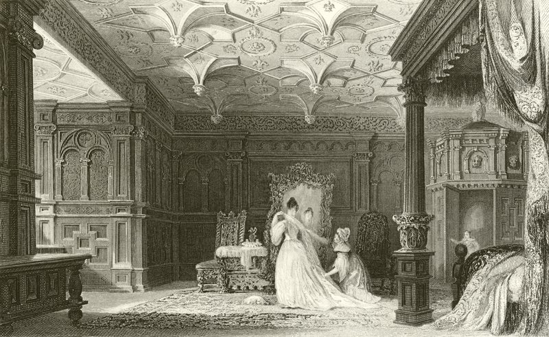 Wnętrze Sizergh Hall, Westmorland autorstwa Thomas Allom