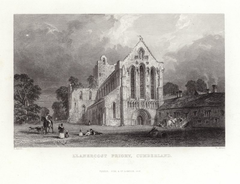 Klasztor Lanercost w Cumberland autorstwa Thomas Allom