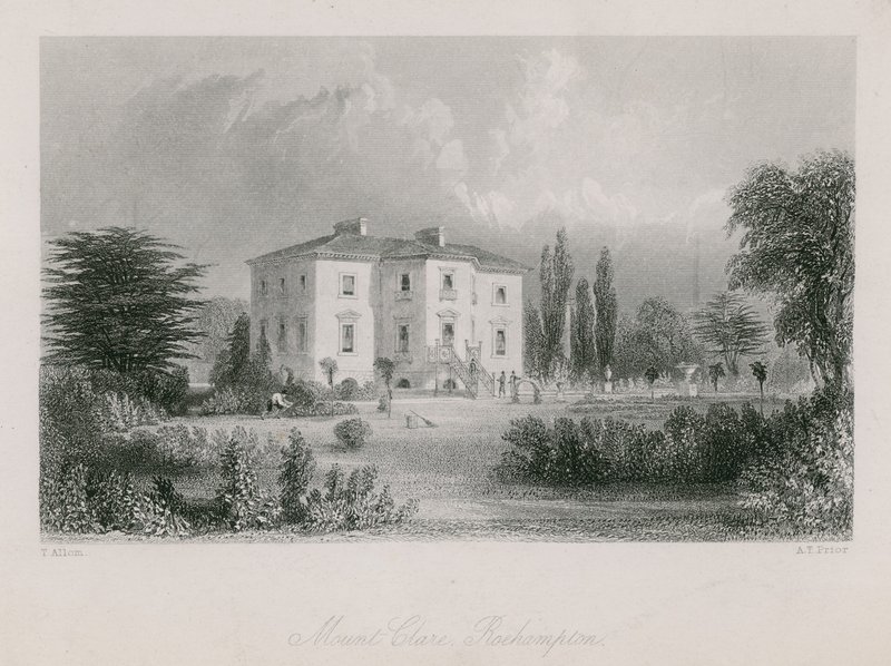 Mount Clare w Roehampton autorstwa Thomas Allom