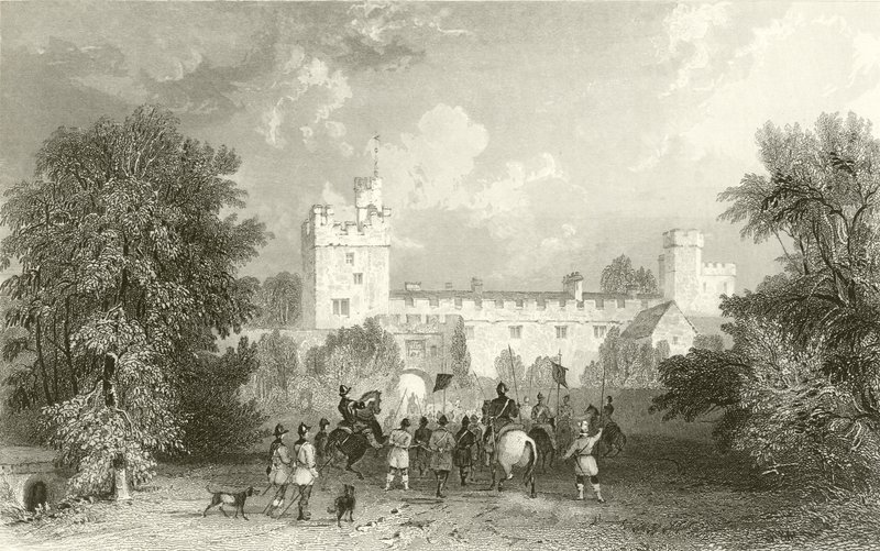 Zamek Naworth, Cumberland autorstwa Thomas Allom