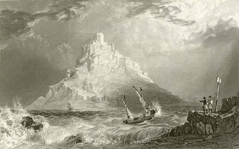 Góra św. Michała, Kornwalia autorstwa Thomas Allom
