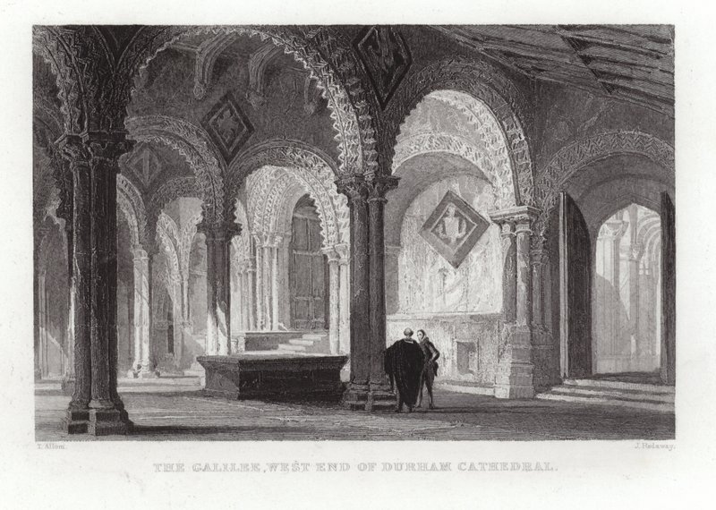 Galilea na zachodnim krańcu katedry w Durham autorstwa Thomas Allom