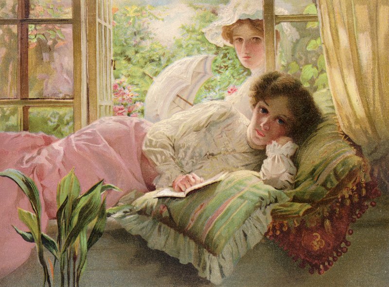 Odpoczynek matki (kolor lito) autorstwa Thomas Benjamin Kennington