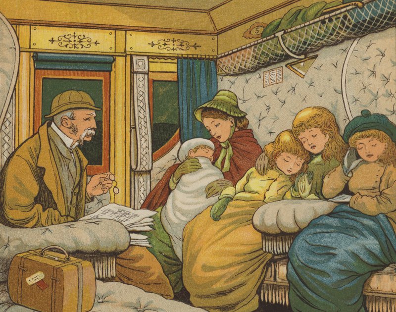 Nocna podróż do Calais (kolor lito) autorstwa Thomas Crane