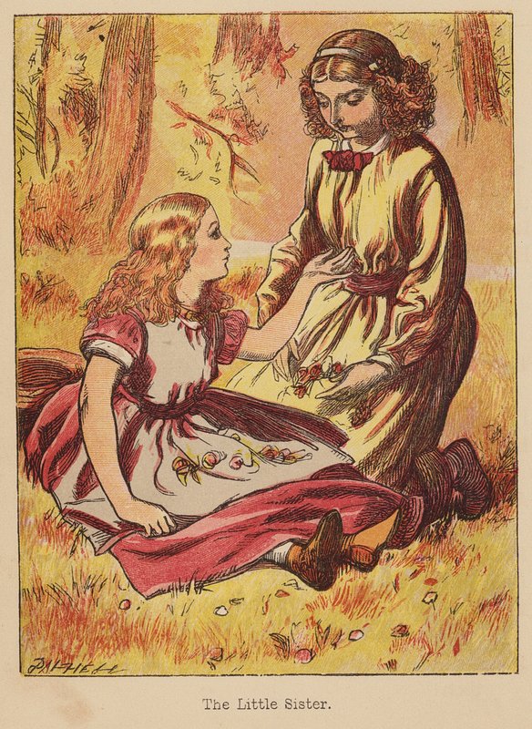 Młodsza siostra (kolorowy grawerunek) autorstwa Thomas Dalziel