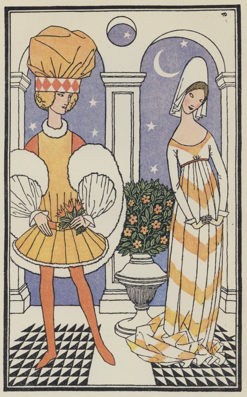 Ilustracja do Dekameronu Boccaccia (kolorowa litografia) autorstwa Thomas Derrick