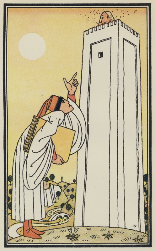 Ilustracja do Dekameronu Boccaccia (kolorowa litografia) autorstwa Thomas Derrick