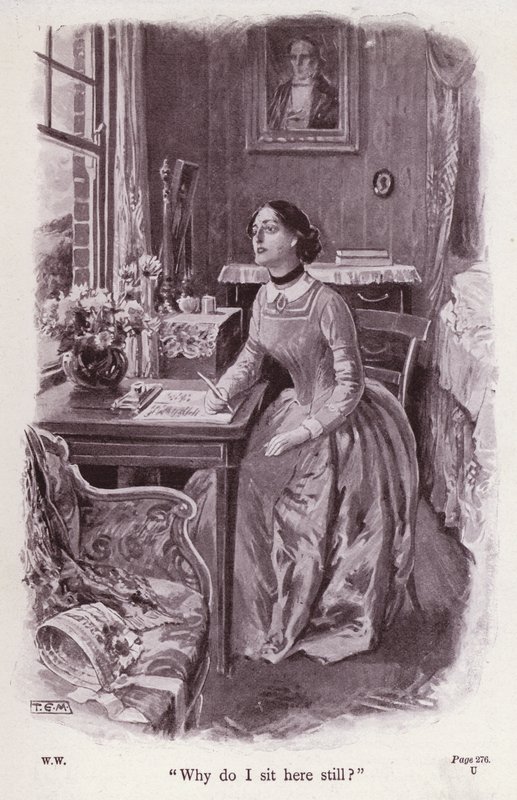 Ilustracja do Kobieta w bieli autorstwa Wilkie Collins (lito) autorstwa Thomas Eyre Macklin