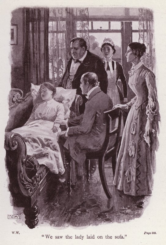 Ilustracja do Kobieta w bieli autorstwa Wilkie Collins (lito) autorstwa Thomas Eyre Macklin