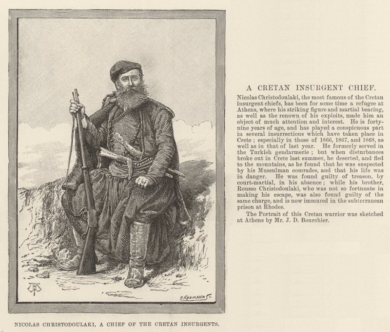 Nicolas Christodoulaki, wódz kreteńskich powstańców autorstwa Thomas Harrington Wilson