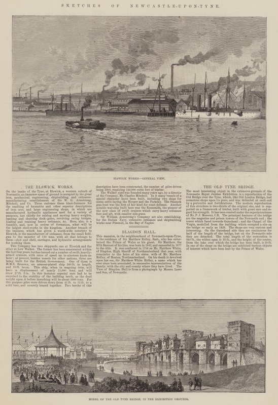 Szkice Newcastle-upon-Tyne autorstwa Thomas Harrington Wilson