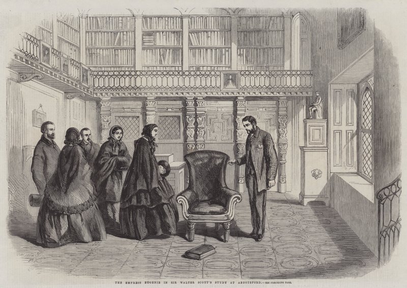 Cesarzowa Eugenia w gabinecie Sir Waltera Scotta w Abbotsford autorstwa Thomas Harrington Wilson