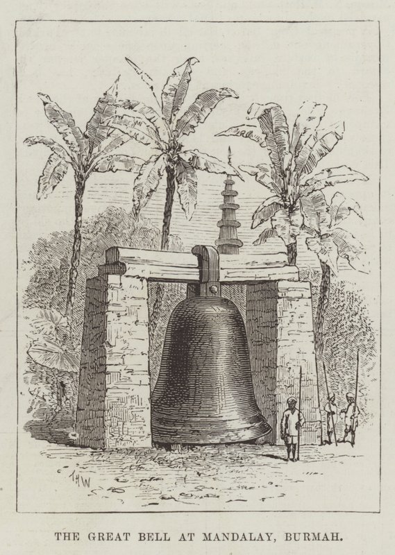 Wielki Dzwon w Mandalay, Birma autorstwa Thomas Harrington Wilson