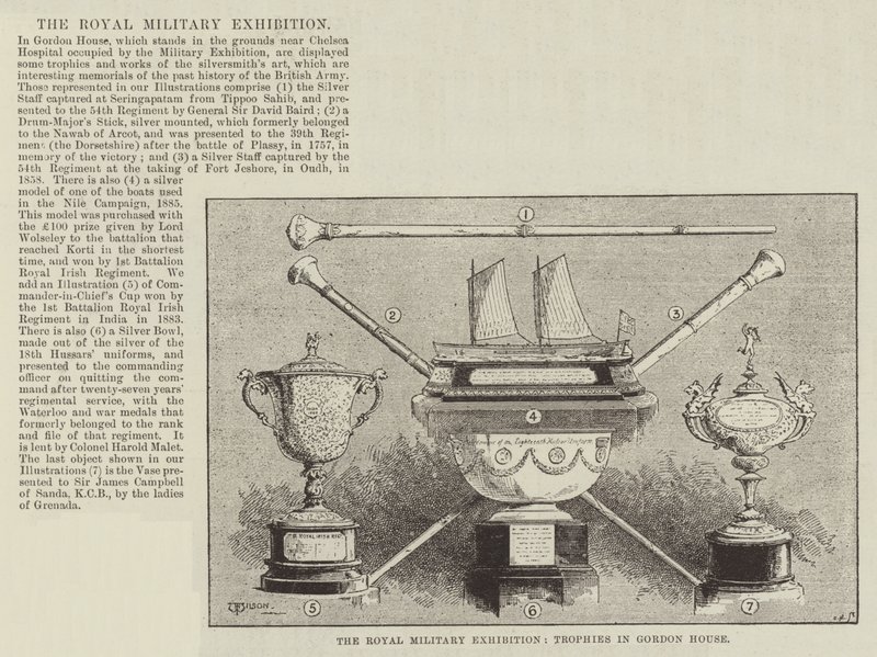 Królewska Wystawa Wojskowa, Trofea w Domu Gordona autorstwa Thomas Harrington Wilson