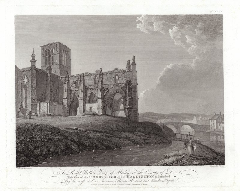 Kościół Priory w Haddington autorstwa Thomas Hearne